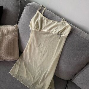 Vintage Cream Mesh Nightgown
